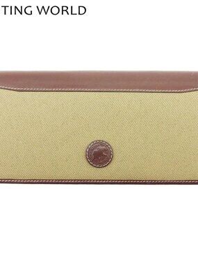 HUNTING WORLD Purse Green brown Women Authentic secondhand